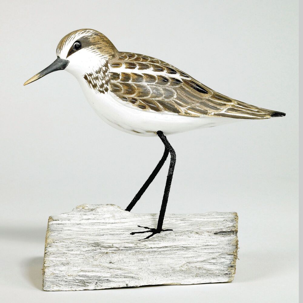 Archipelago Little Stint Standing, Bird Wood Carving