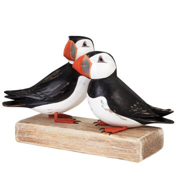 Archipelago Puffin Block Large Bird Wood Carving