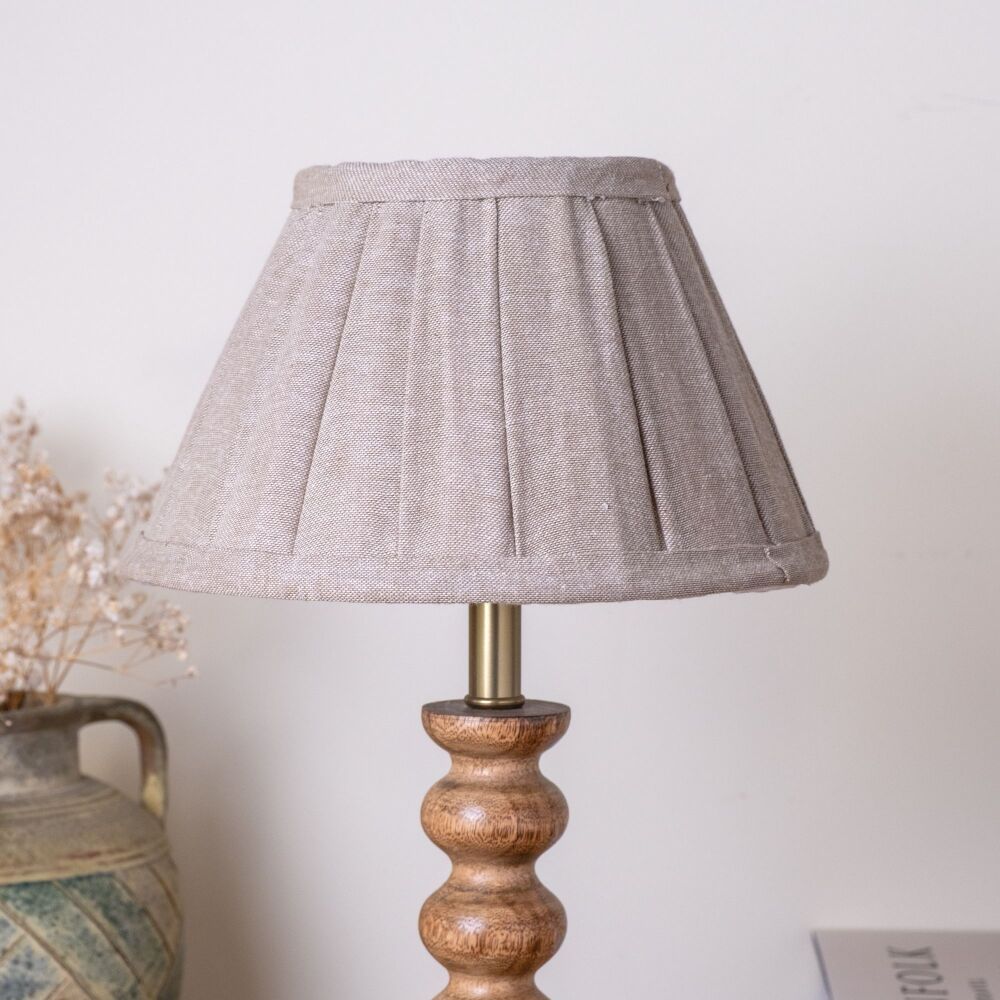 Small Linen Pleated Shade - Natural