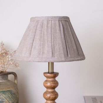 Small Linen Pleated Shade - Natural