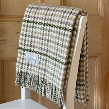 Tweedmill Houndstooth Shepherd Pure New Wool Throw / Blanket
