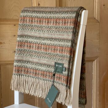 BRONTE by Moon Ayr Throw in Pure New Wool - Sage Green