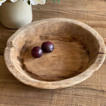 Vintage Wooden Dough Bowl / Parat Bowl - 38 cm