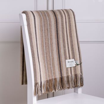 BRONTE by Moon Santa Cruz Throw Merino Lambswool - Natural Beige