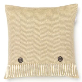 BRONTE by Moon Cushion - Herringbone Natural Merino Lambswool