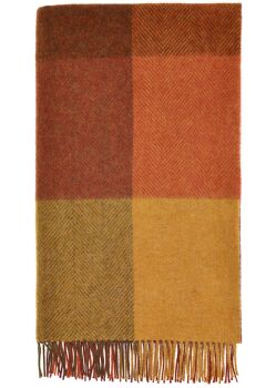 BRONTE by Moon Harland Autumn Shetland Wool Throw/Blanket