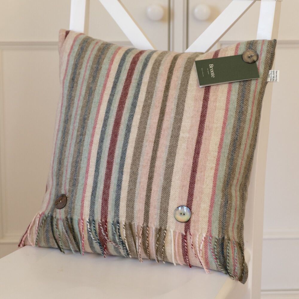 BRONTE by Moon Cushion - Santa Cruz Pink & Khaki Merino Lambswool