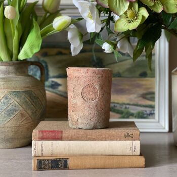 Kew Garden Rustic Antique Terracotta Straight Edge Plant Pot - 10.5 cm H