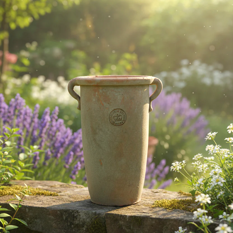 Kew Garden Rustic Antique Terracotta Tall Pot / Vase - Large