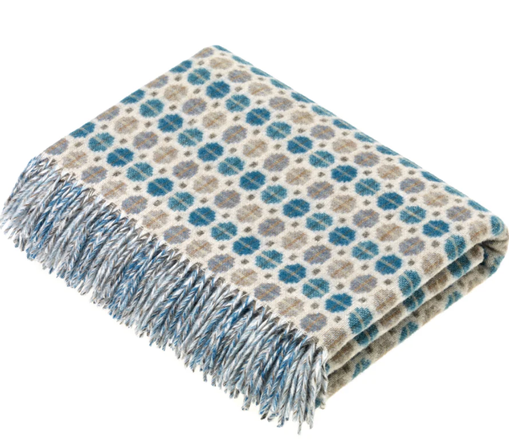BRONTE by Moon Milan Eucalyptus Throw in Supersoft Merino Lambswool
