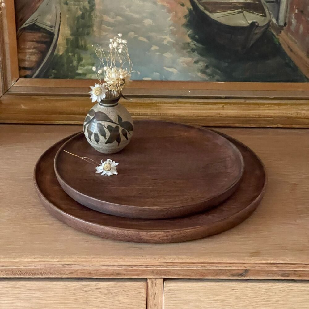 Round Wooden Styling Plate or Tray