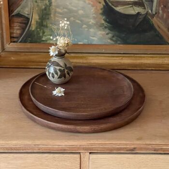 Round Wooden Styling Plate or Tray
