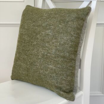 Tweedmill Pure New Wool Dartmouth Olive Green Cushion 50 x 50 cm