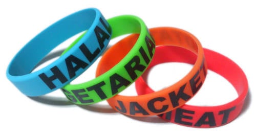 *Printed School Lunch Wristbands - by www.School-Wristbands.co.uk