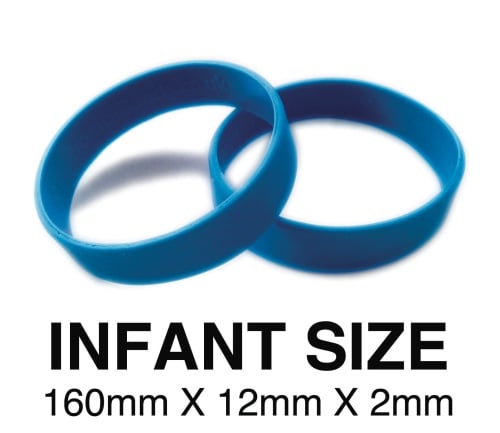 DINNER BANDS - MID BLUE - INFANT X 50 pcs. Includes express delivery & VAT