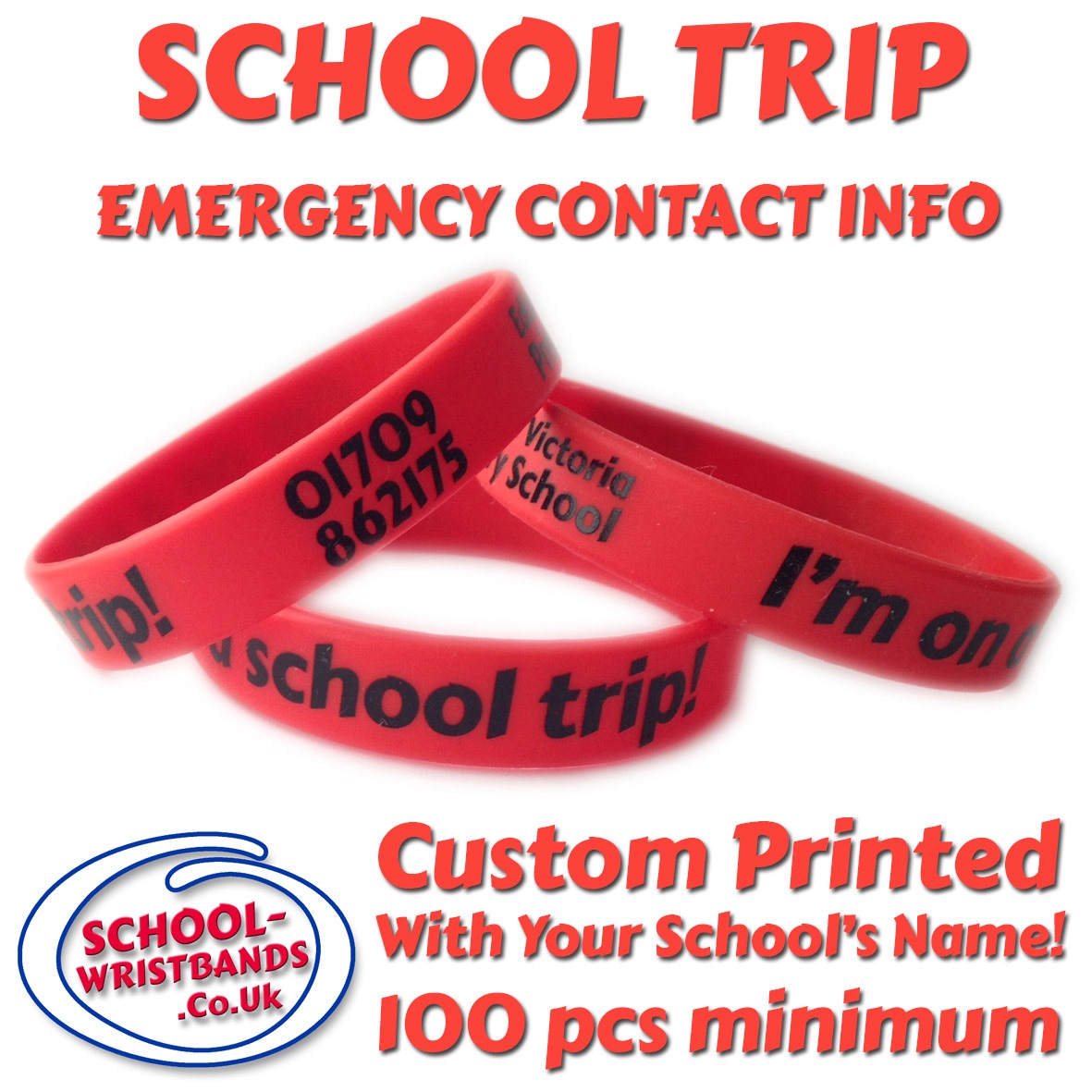 school trip wristbands