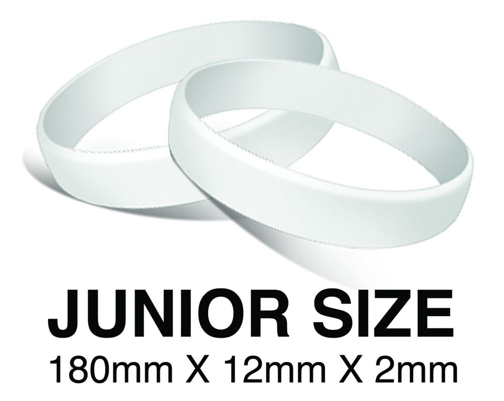 DINNER BANDS - WHITE - JUNIOR  X 50 pcs. Includes express delivery.