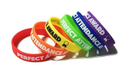 Tower Bridge Primary Perfect Attendance Wristbands - Custom Printed School