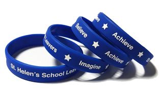 St. Helens School Custom Printed School Wristbands by School-Wristbands.co