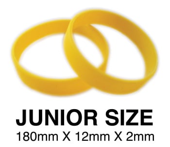 DINNER BANDS - YELLOW - JUNIOR  X 50 pcs. Includes express delivery.