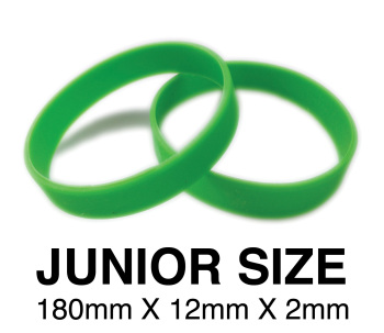 DINNER BANDS - GREEN - JUNIOR  X 50 pcs. Includes express delivery.