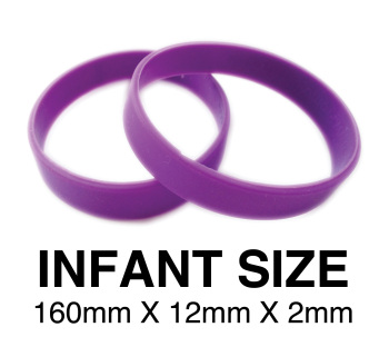 DINNER BANDS - PURPLE - INFANT  X 50 pcs. Includes express delivery.