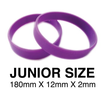 DINNER BANDS - PURPLE - JUNIOR  X 50 pcs. Includes express delivery.