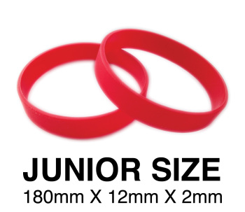 DINNER BANDS - RED - JUNIOR  X 50 pcs. Includes express delivery.