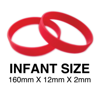 DINNER BANDS - RED - INFANT  X 50 pcs. Includes express delivery.