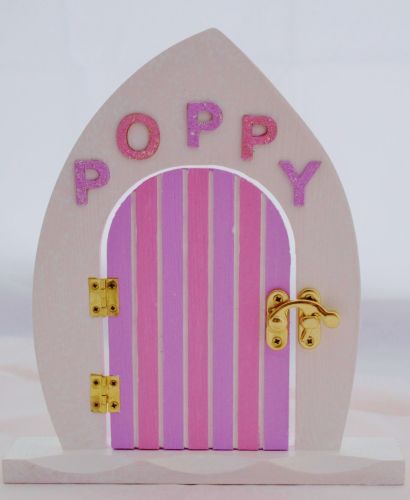 Lilac and Pink Fairy Door With Name Of Your Choice