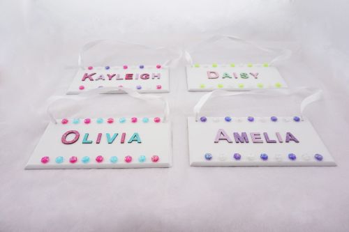 Name Plaque - Flowers