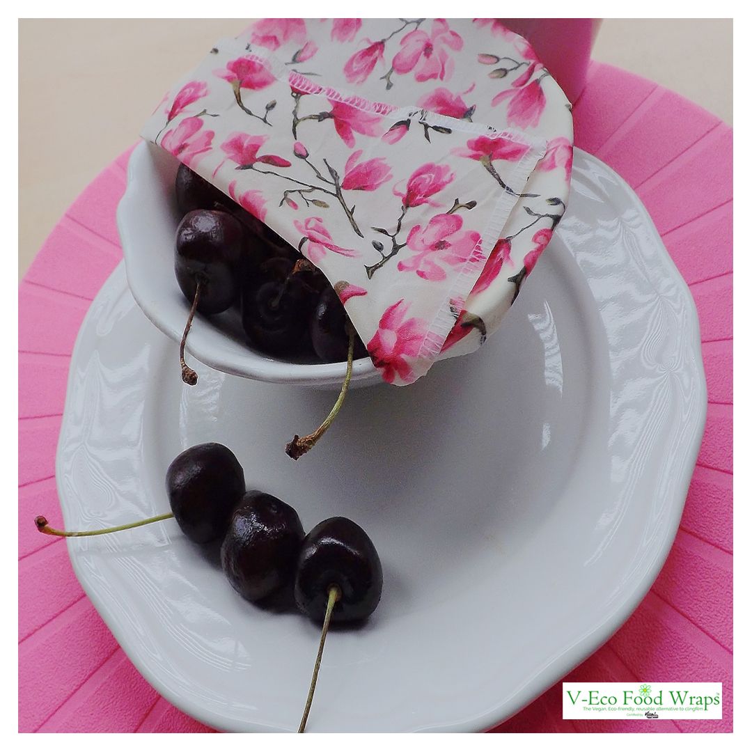 A picture of various V-Eco Food Wraps on crockery