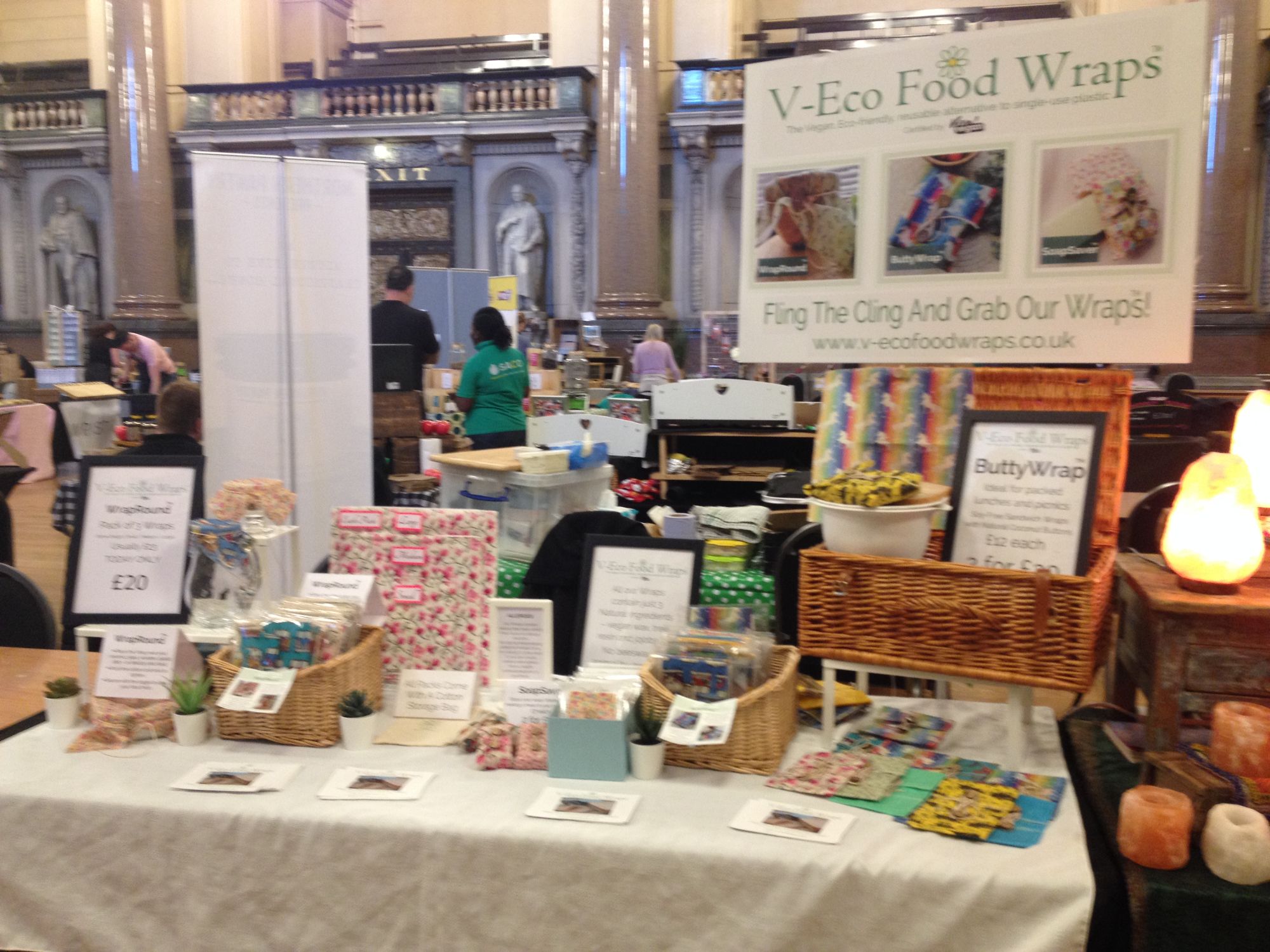 V-Eco Food Wraps at vegan event in St George's Hall, Liverpool
