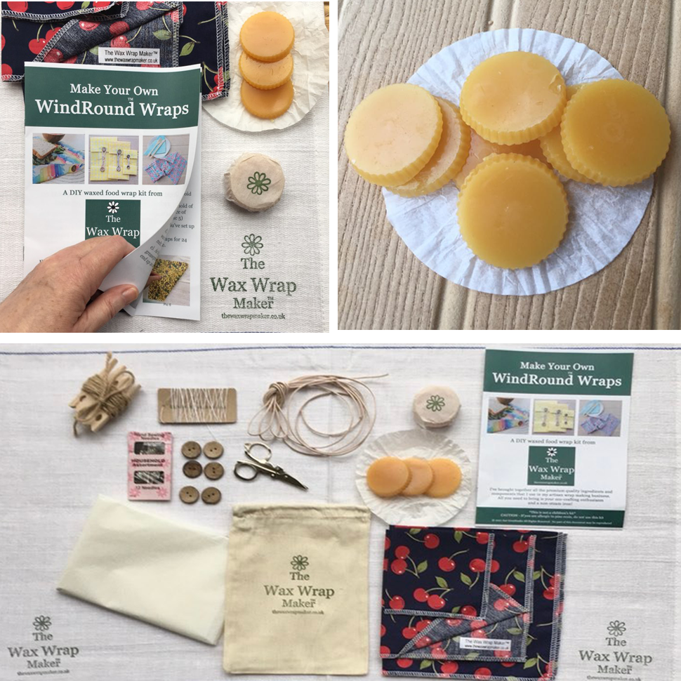 V-Eco Make Your Own Wax Wraps Kits Trio of images