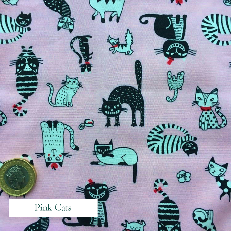 Pink Cats Fabric, V-Eco Home