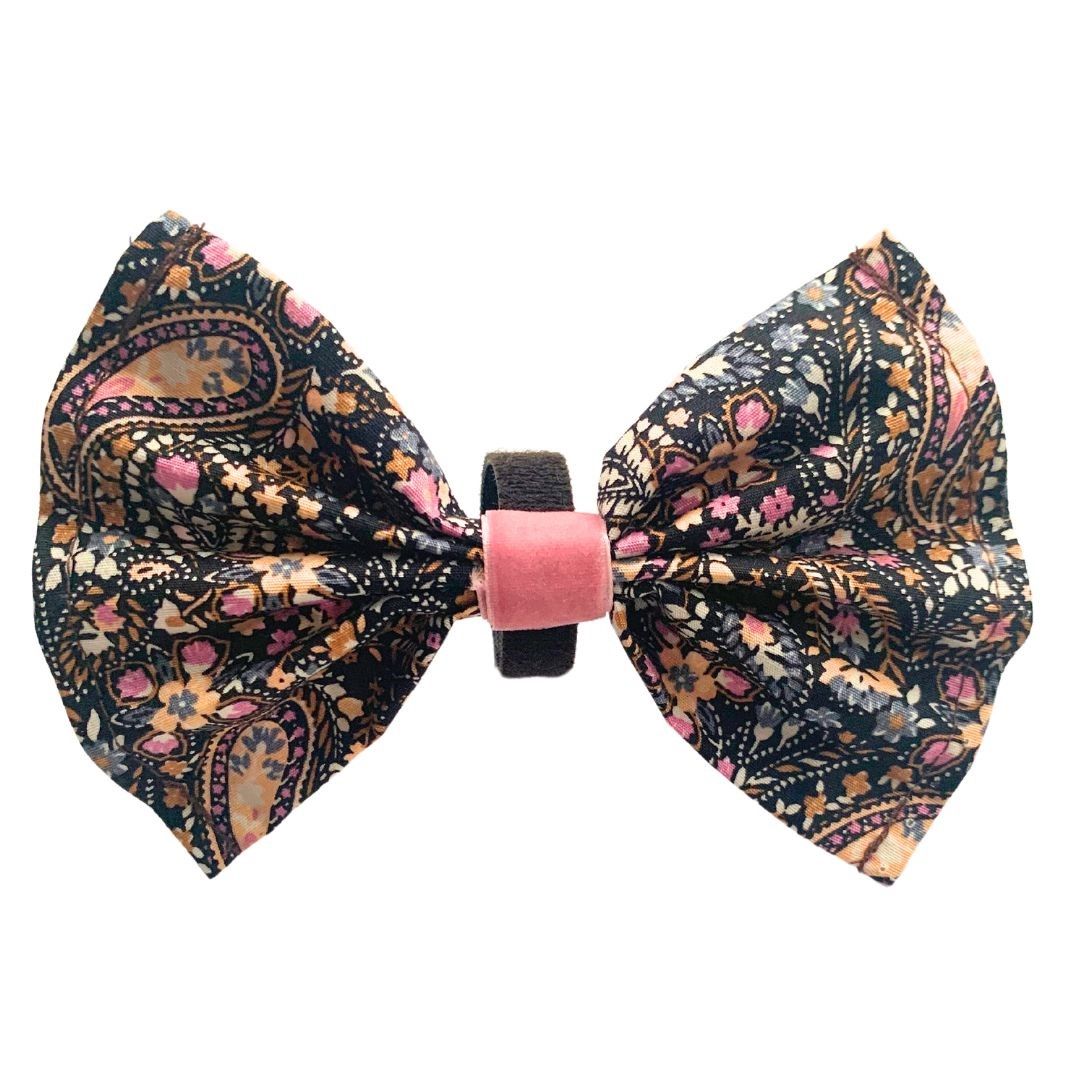 Bow Tie - Paisley  Pink & Brown