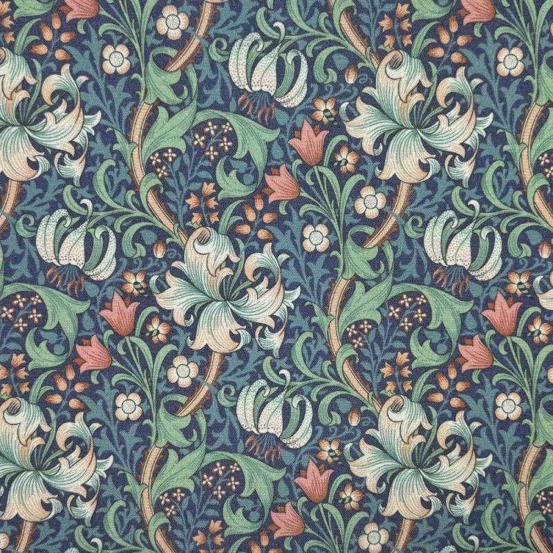 Poo Bag Pouch - WILLIAM MORRIS - Golden Lily. (midnight)