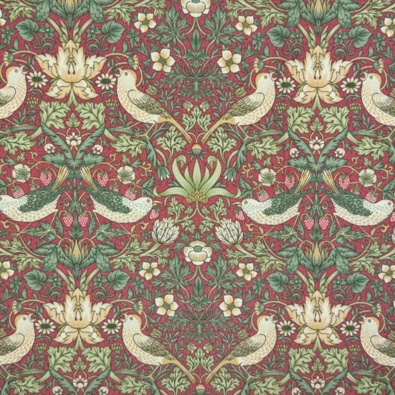 Poo Bag Pouch - WILLIAM MORRIS - Strawberry Thief. (crimson)