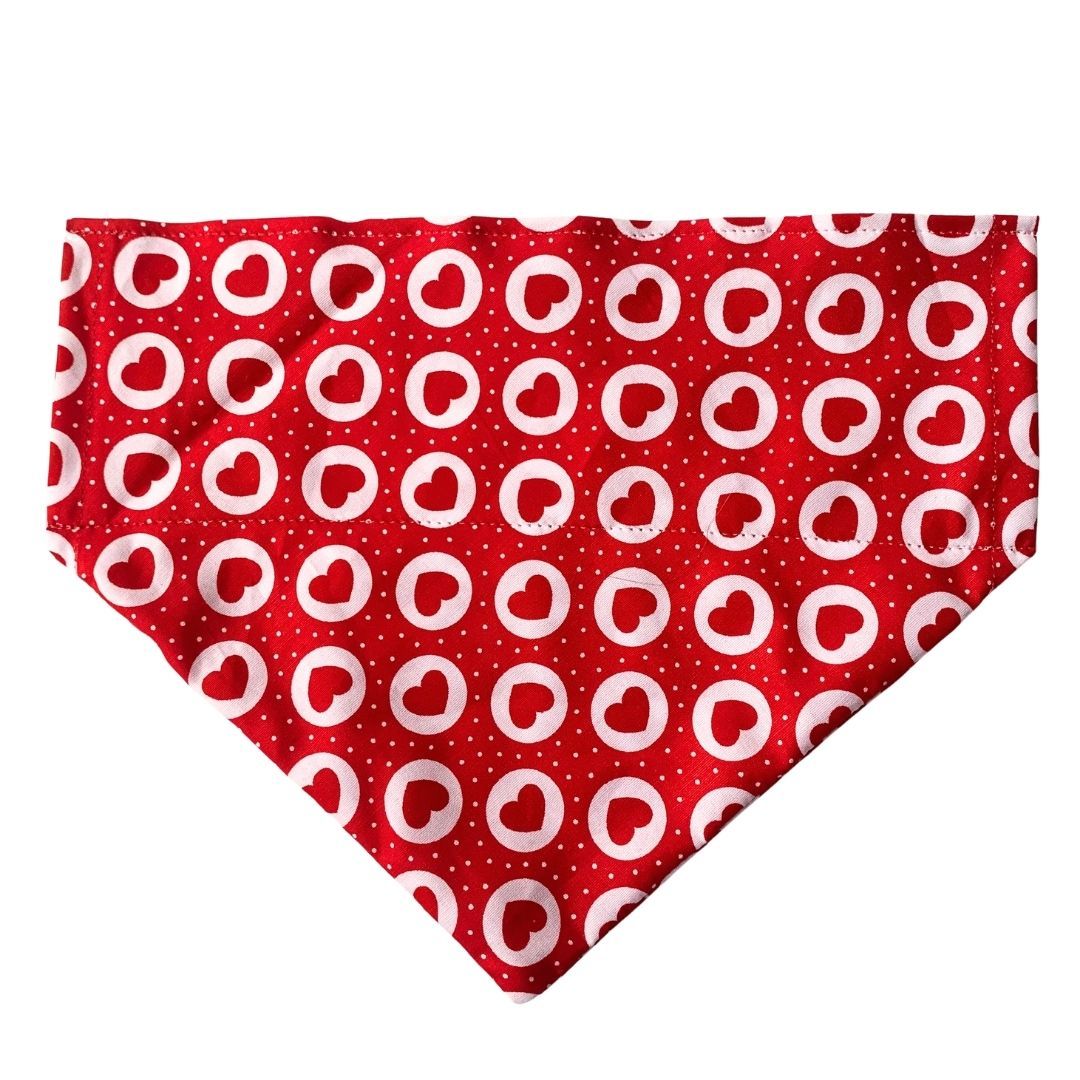 BANDANA - Red Hearts and Polka Dots