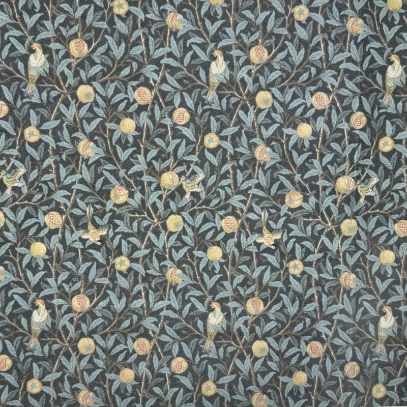 Treat Pouch - WILLIAM MORRIS - Birds & Pomegranate. (anthracite) - water-repellent canvas