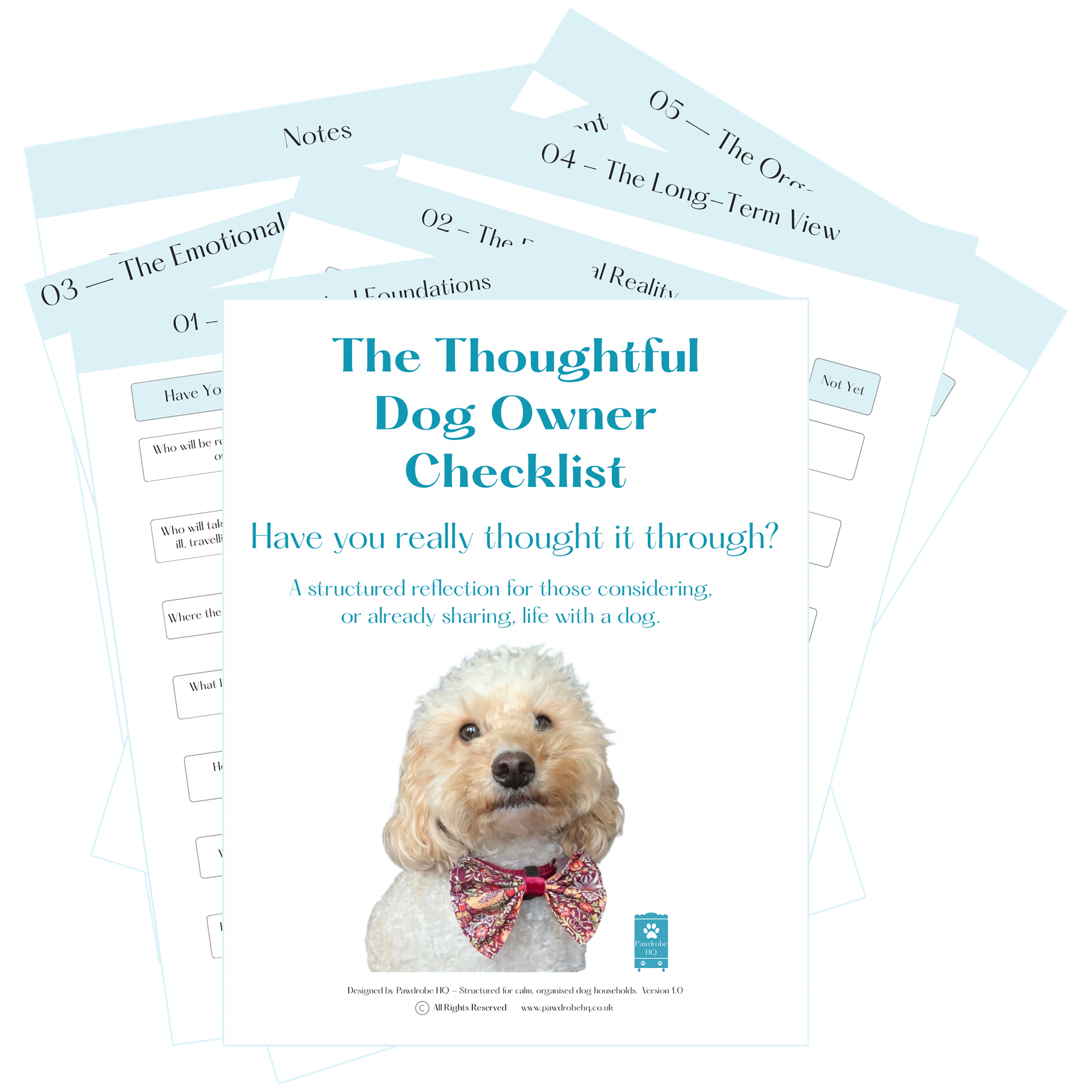 Pages from the digital product, The Thoughtful Dog Owner Checklist