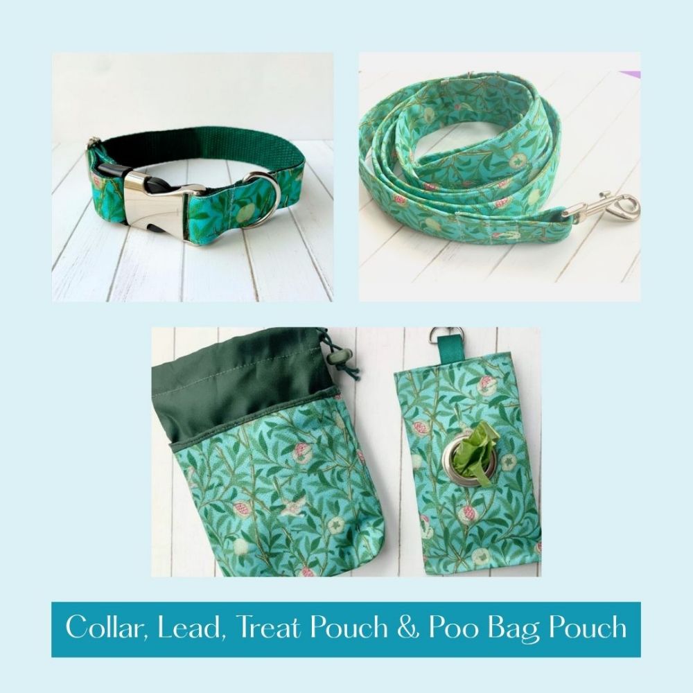 .....COLLAR, LEAD, POO BAG POUCH & TREAT POUCH SET
