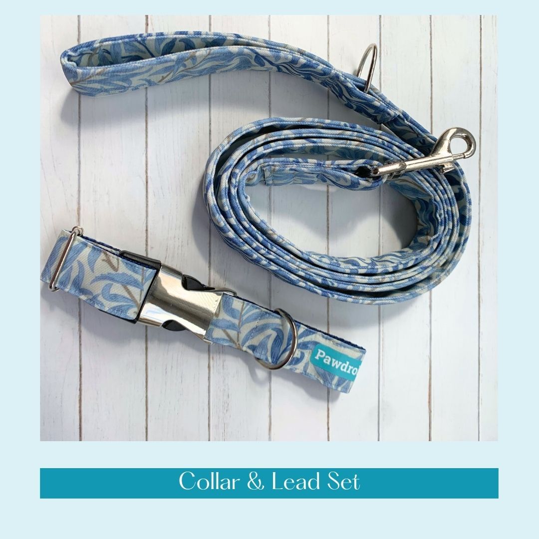 COLLAR &  LEAD - Willow Bough - Sea Breeze