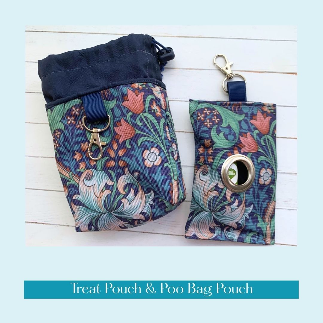 TREAT POUCH & POO BAG POUCH  - Golden Lily - Midnight