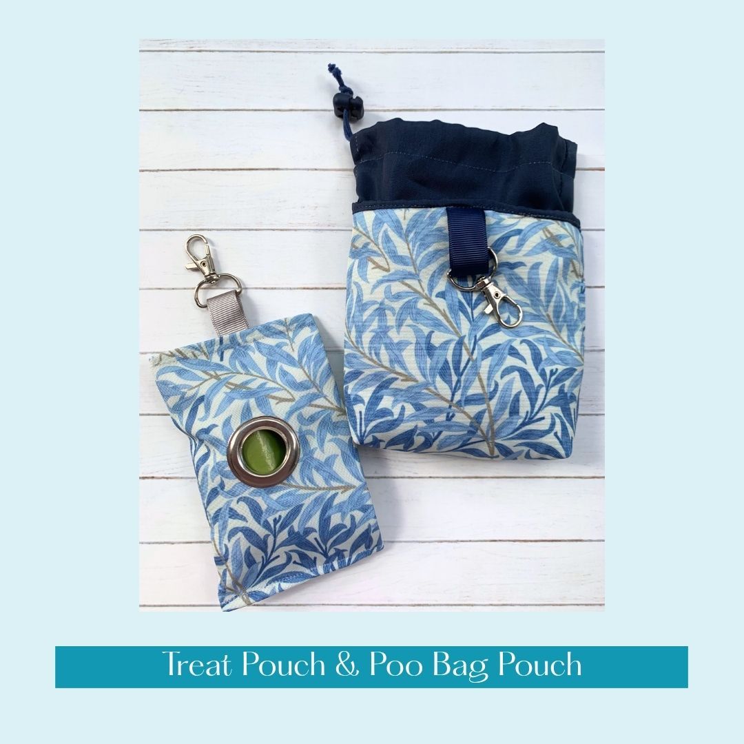 TREAT POUCH & POO BAG POUCH  - Willow Bough - Sea Breeze