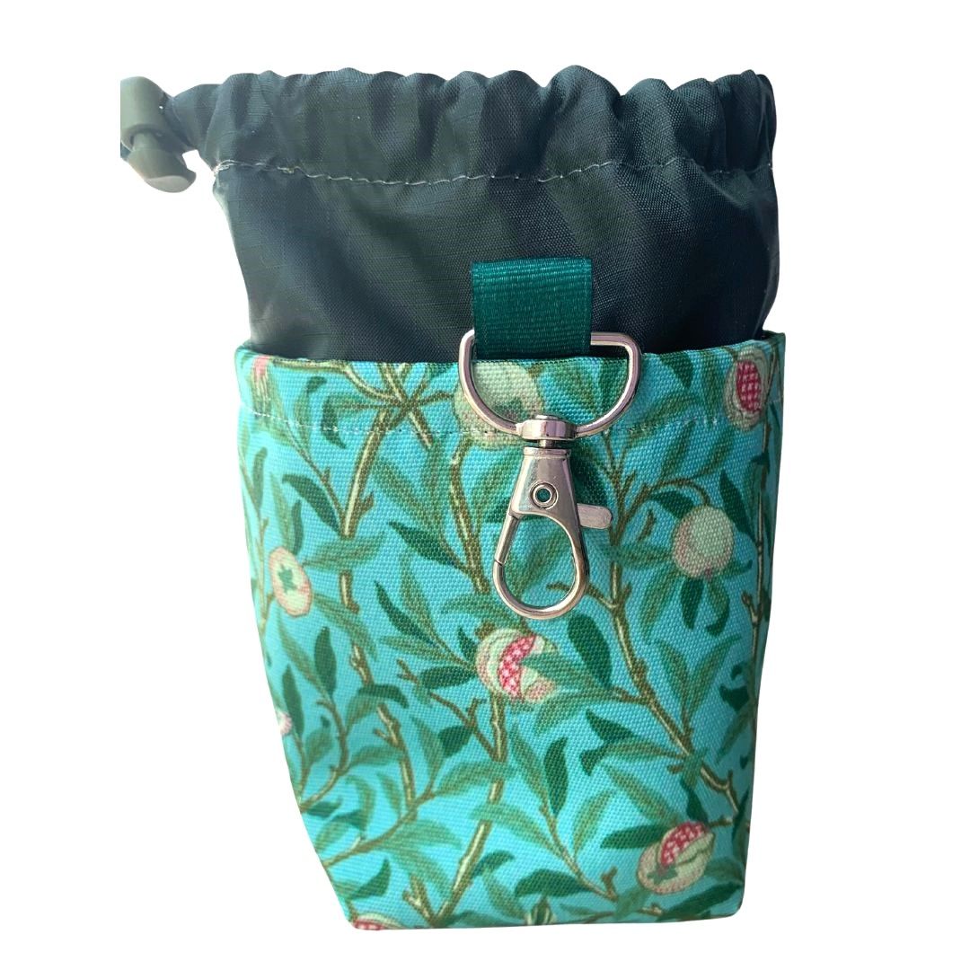COLLAR, LEAD, POO BAG POUCH & TREAT POUCH - Bird & Pomegranate - Duck Egg