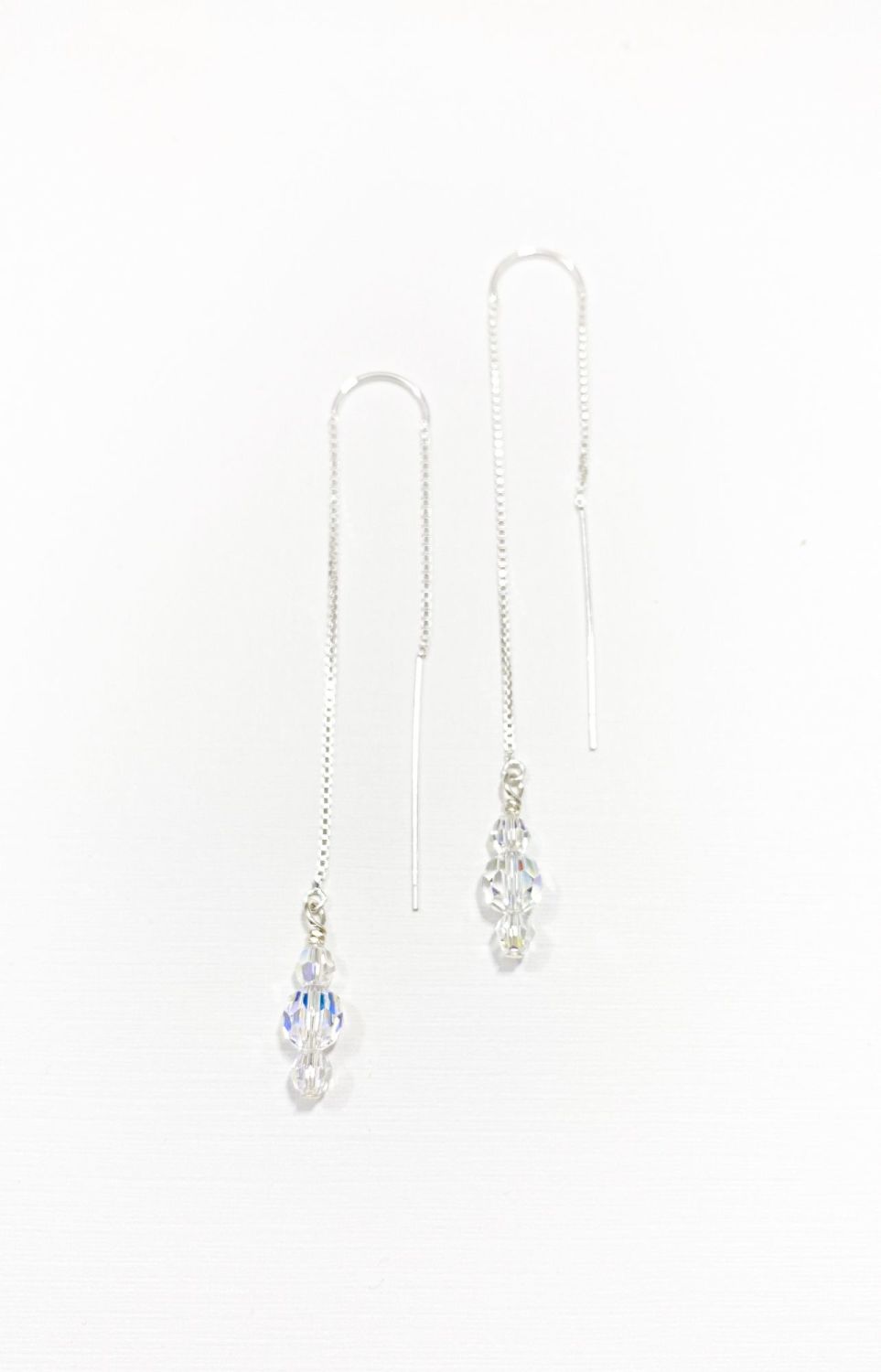 Earrings - Threader Style - Swarovski Crystal