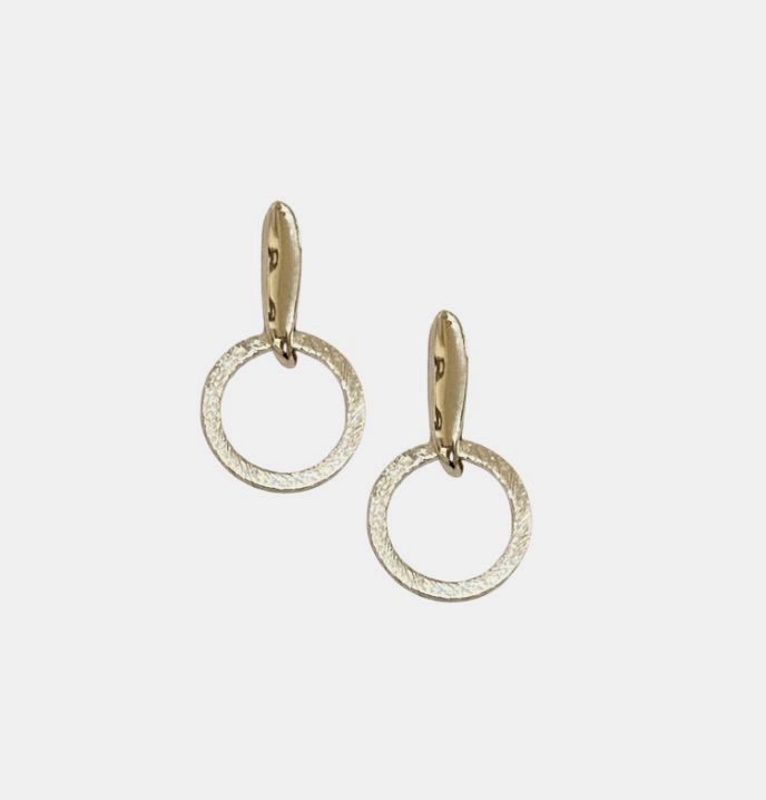 Earrings - Single Silver Circle