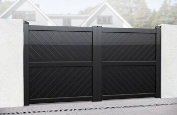 Aluminium double gates diagonal boards