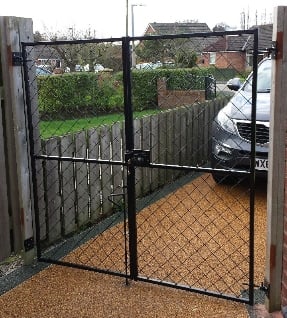 York Gates diamond mesh tall drive gates